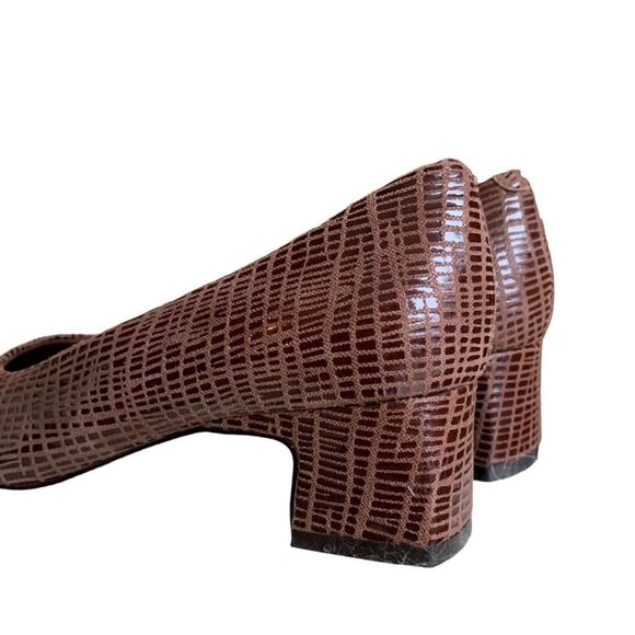 Nordstrom Animal Print Leather Pumps Heels Embossed Brown Women’s Size 8.5 - Picture 7 of 13